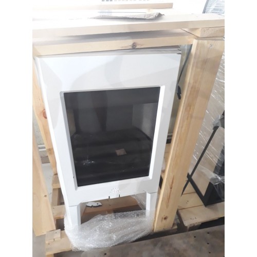 B-WARE Jotul F 163 CB Kaminofen weißer Emaille, 351272 - ohne Schamotsteine, zerkratzt